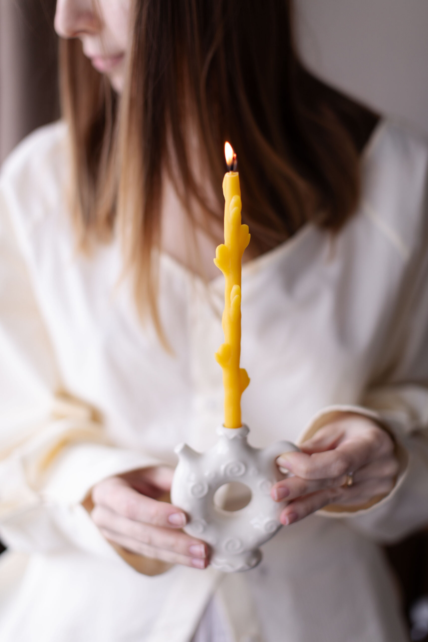 Набір бджолиних свічок ВЕРБОВІ КОТИКИ - Зображення 4